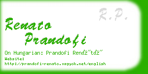 renato prandofi business card